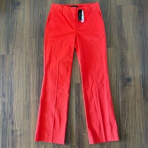 NWT Talbots Heritage Wide Leg Pants – Red Coral – Size 2 – Cotton Stretch